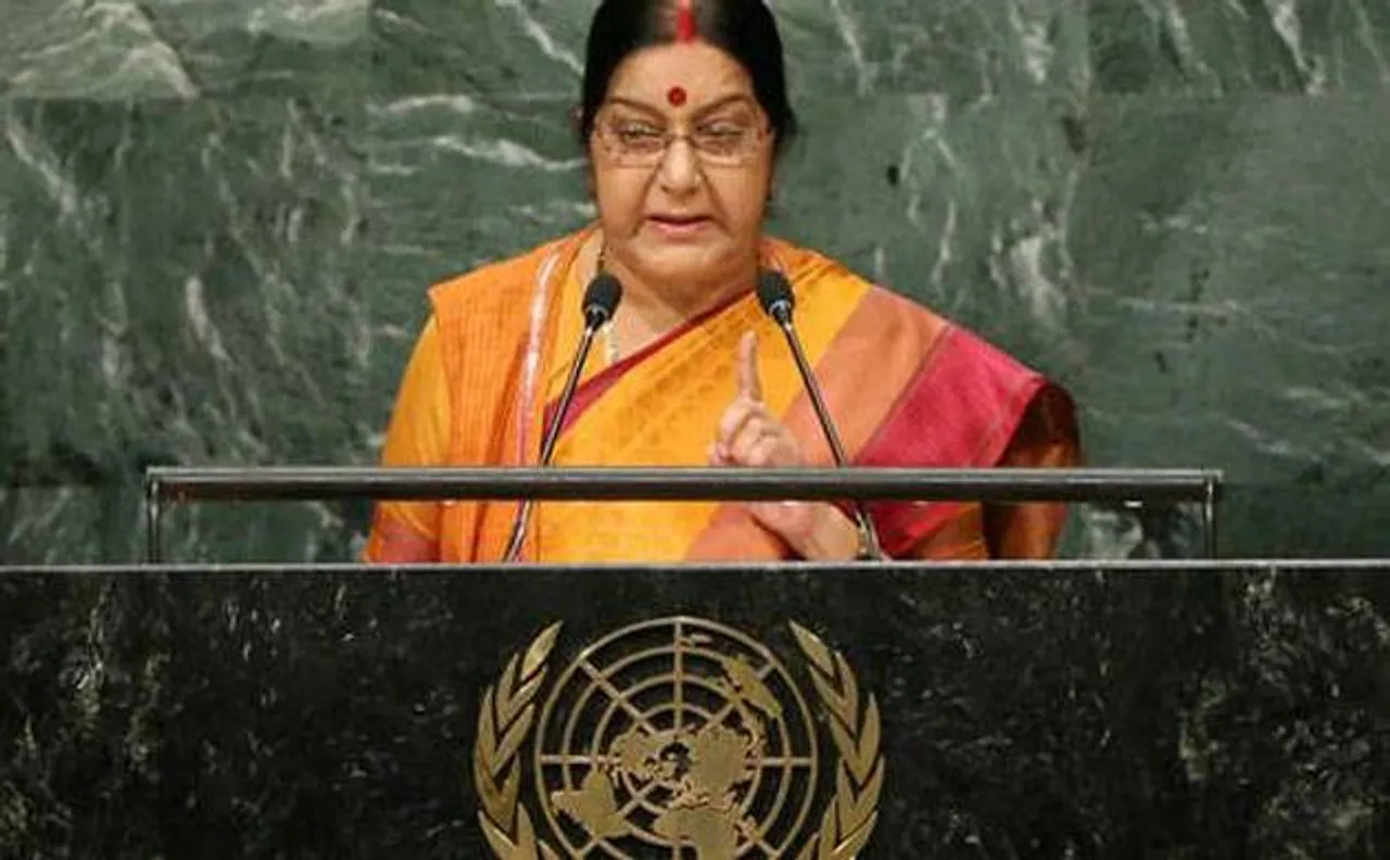 Swaraj Swaraj tells Pakistan to abandon 'dream' of Kashmir; raises Balochistan in her UNGA speech