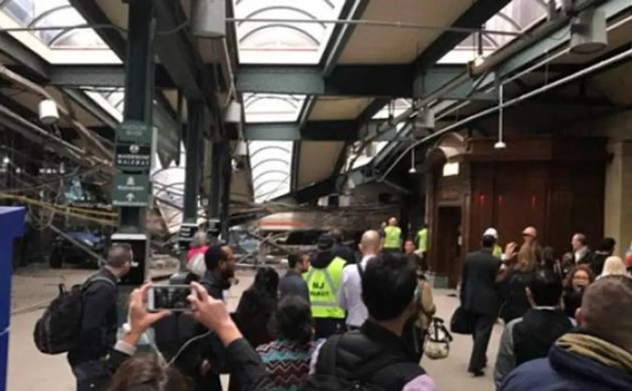Three reported dead, 100 hurt in train crash at Hoboken, New Jersey