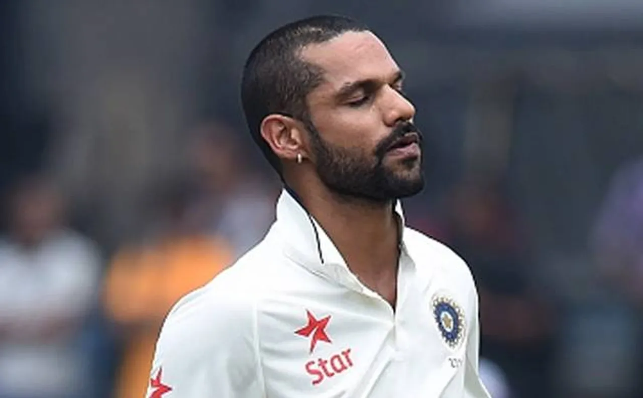 Dhawan taken to hospital for x-ray on left thumb