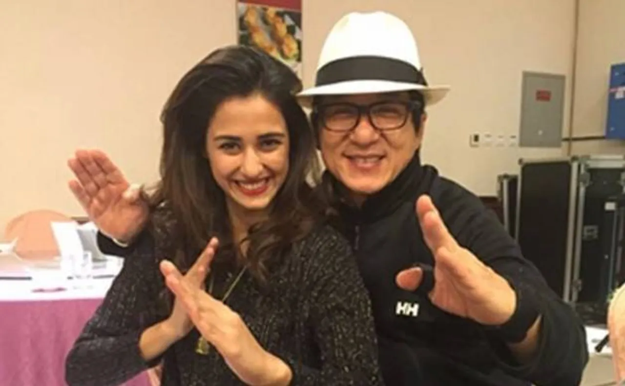 Disha Patni in awe of Jackie Chan, teaches him dance steps