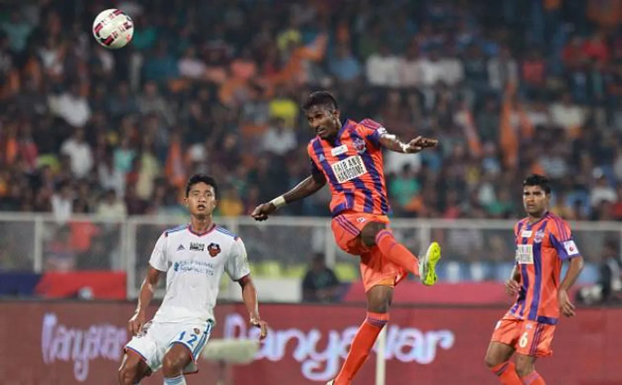 Last minute goal results FC Pune City beat FC Goa