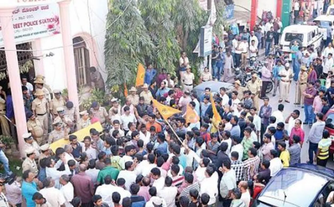 RSS stages bandh over it's workers death in Bengaluru