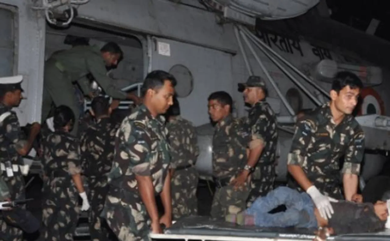 Rescue operation carried out by Mi-17 1V helicopter after bus falls into deep gorge in Reasi district of J-K