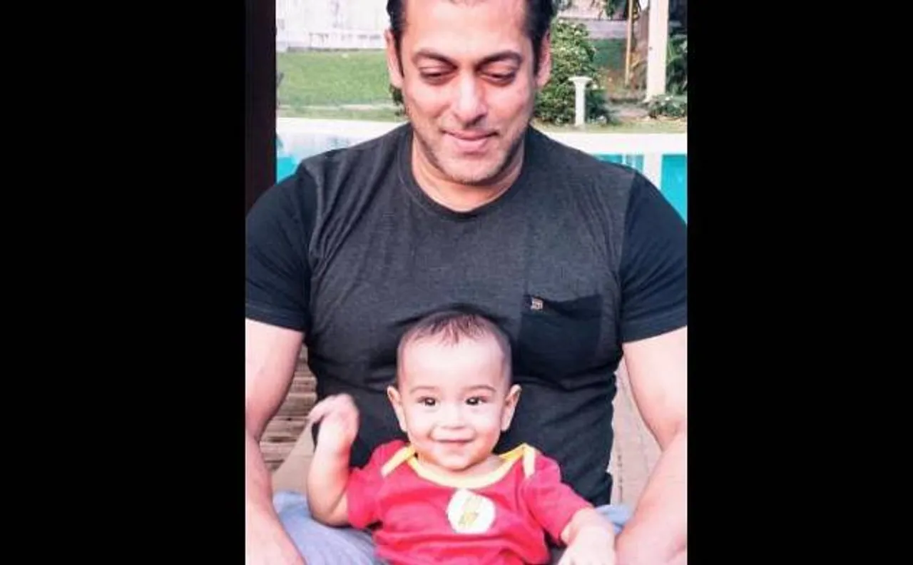 Check out Salman Khan's amazingly cute picture with his little nephew Ahil