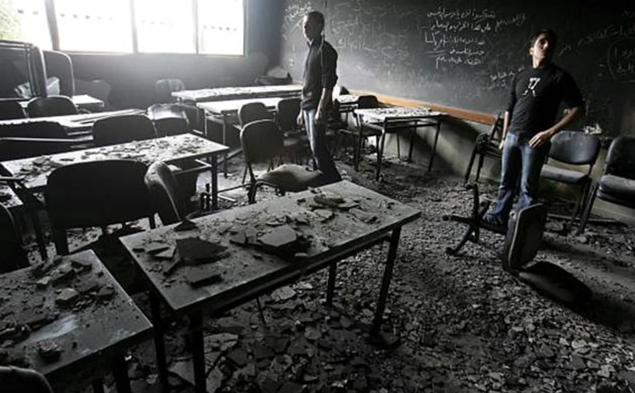 School set to flames in Kashmir, students' future in jeopardy