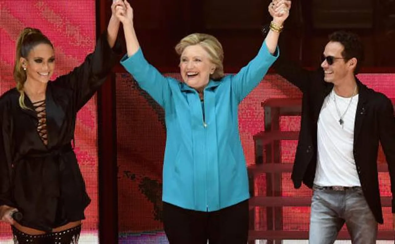 Lopez, Anthony team up for concert to support Hillary Clinton