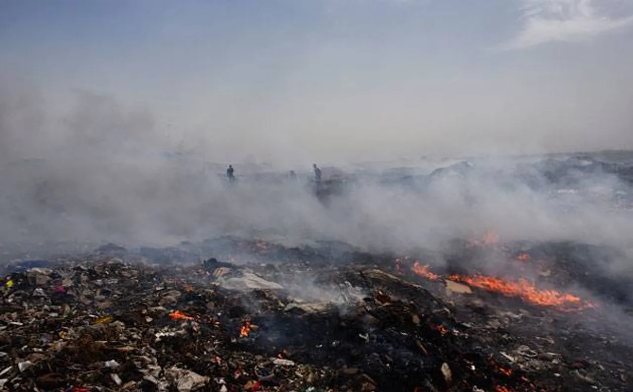 Delhi govt blames frequent fires at Bhalswa landfill for spike in smog, minister assures action