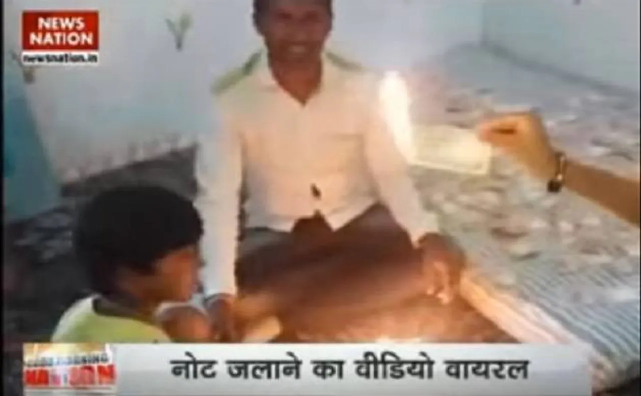 Viral Video: Thane man seen burning Rs 500 note one by one