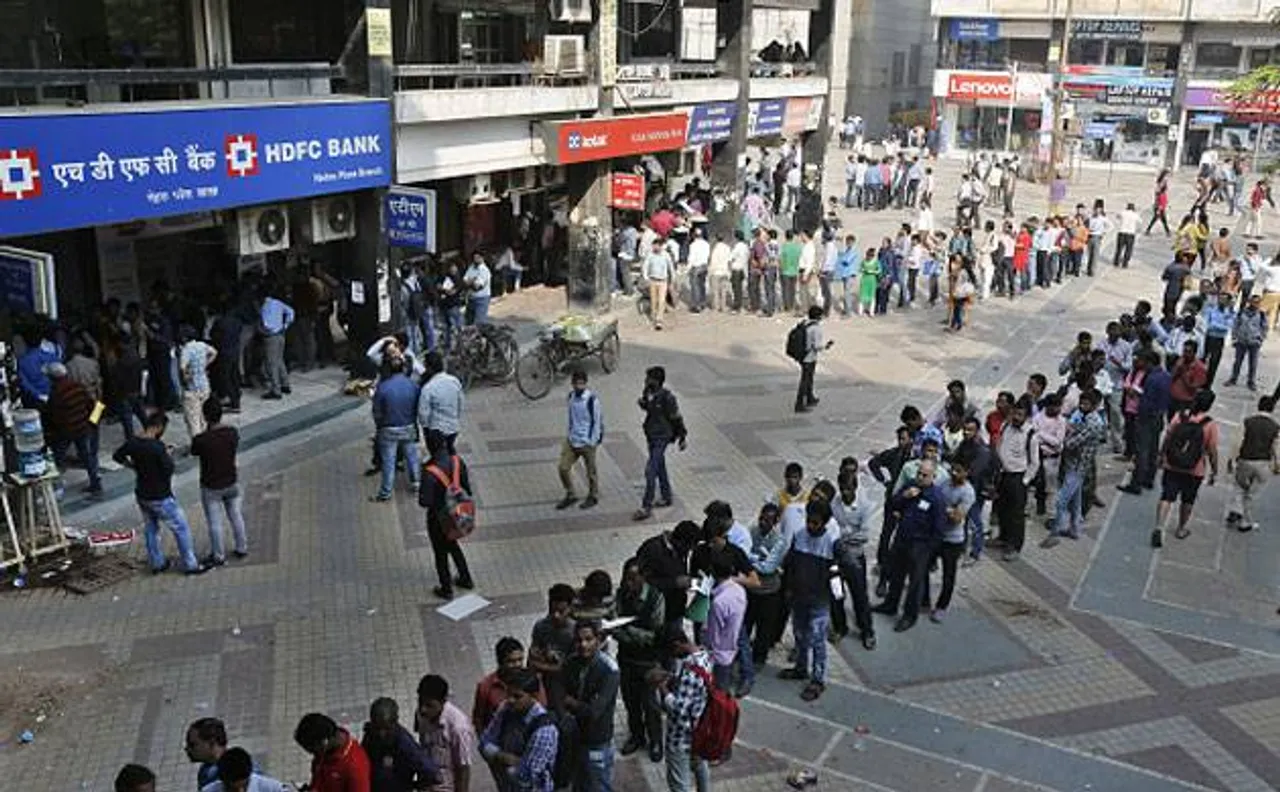 Demonetisation effect: Bank queues shorten, long wait at ATMs continue