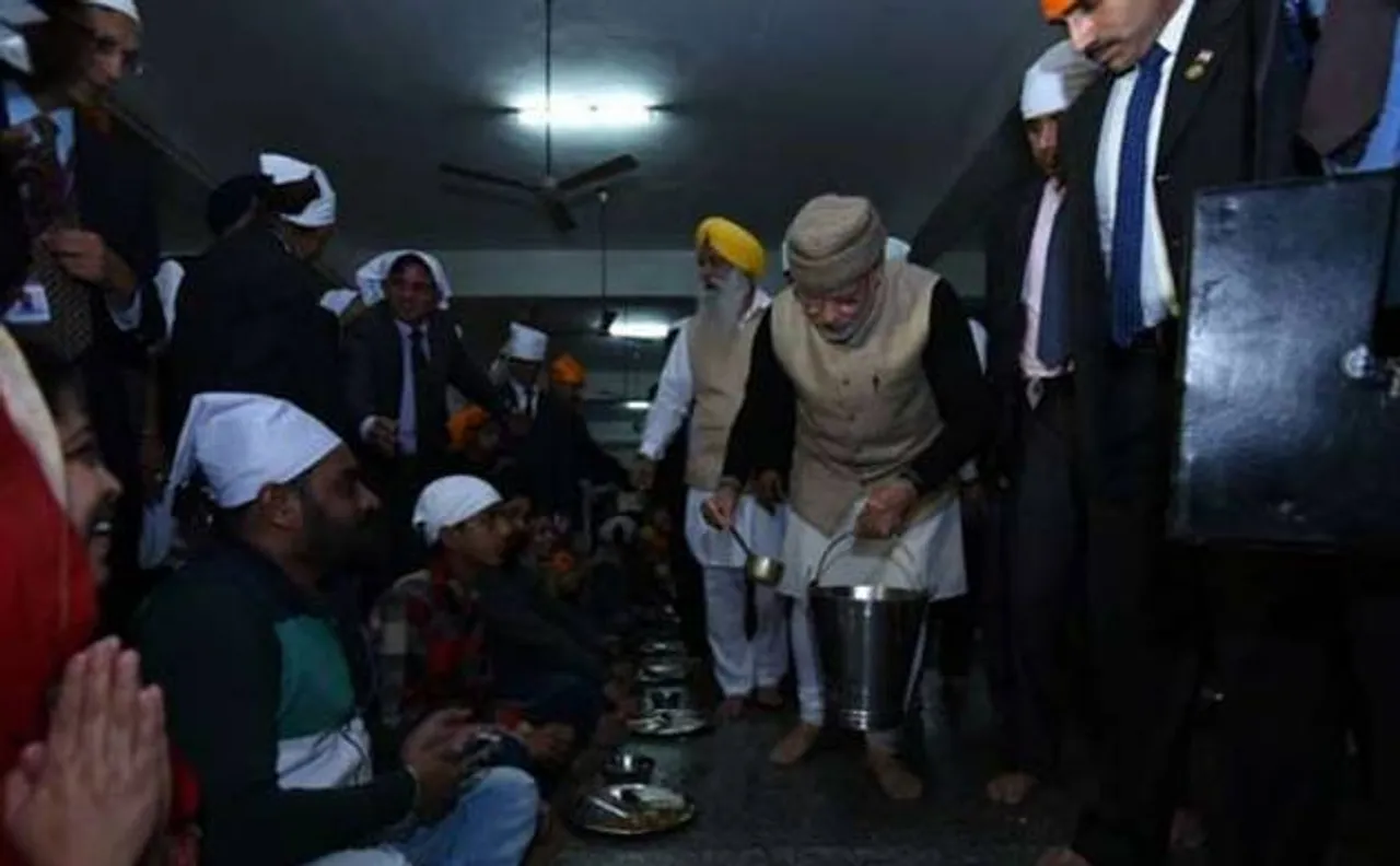 PM Modi serves Langar in the community kitchen of Golden Temple