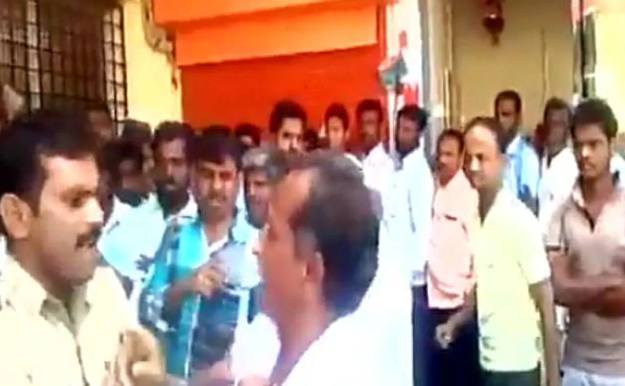 Watch: Cop who beat up ex-serviceman standing in a bank queue in Karnataka suspended