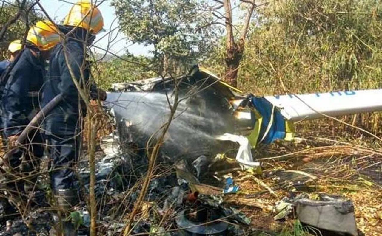 Private helicopter crashes in Goregaon, one dead, three injured
