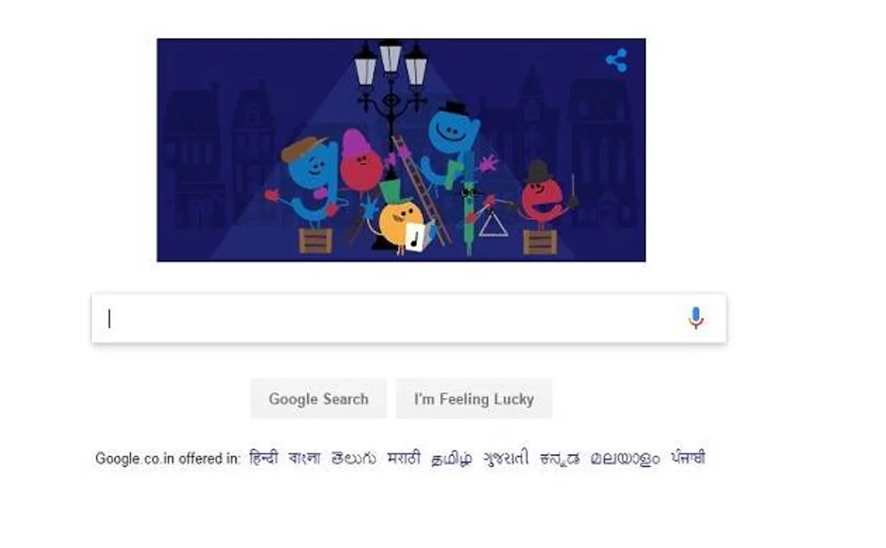 Google doodle rings in festive season with Christmas carol 'Tis the season'