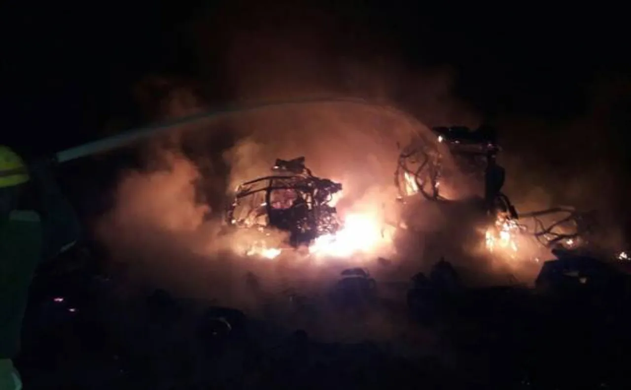 Watch: Over 900 cylinders blast near Chintamani in Karnataka, no one hurt 