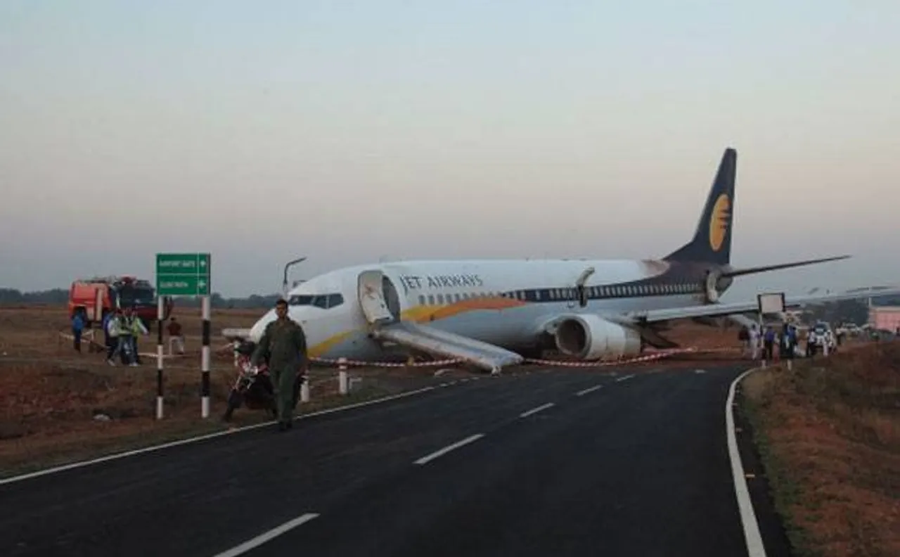 Jet Airways Goa-Mumbai flight skids off runway: 15 injured