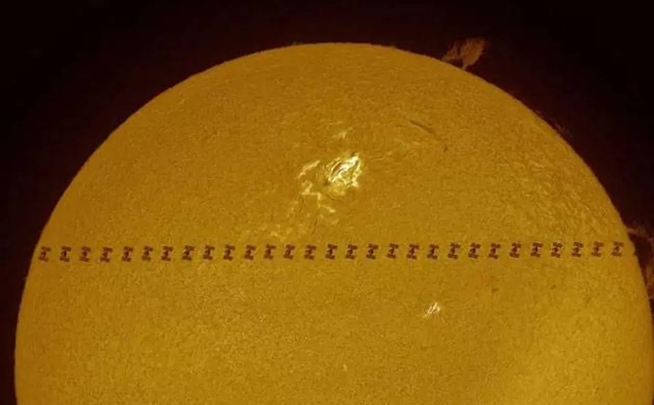 NASA clicks stunning image of International Space Station in front of Sun at 29000 Kmph