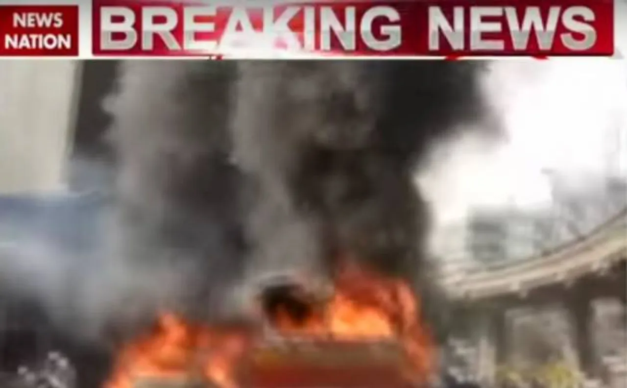 Video | Mumbai BEST bus catches fire, passengers escape unhurt