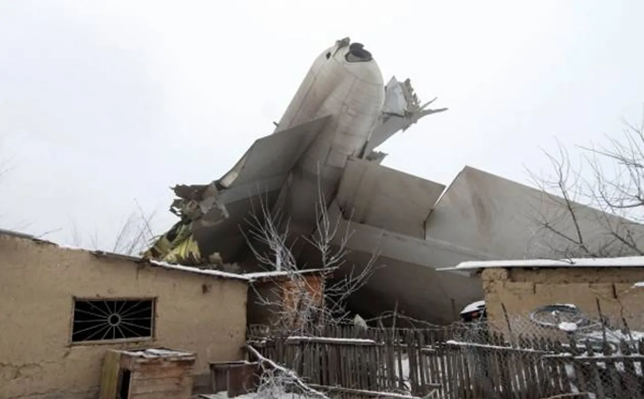 At least 32 dead after cargo plane crashes into homes in Kyrgyzstan