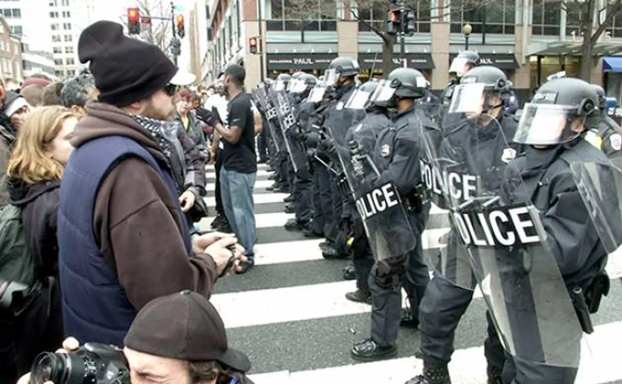 Donald Trumpâ€™s inauguration day marred by violence, 217 protesters arrested