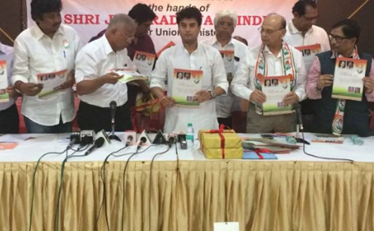 Goa elections: Congress leader Jyotiraditya Scindia releases partyâ€™s manifesto