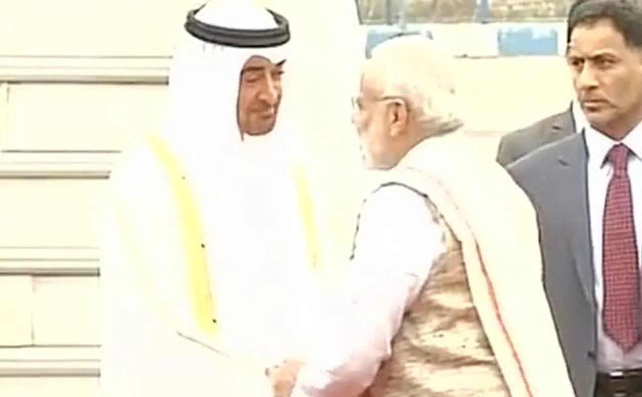 Special gesture: UAE Crown Prince received by PM Modi at airport, to be chief guest at Republic Day parade