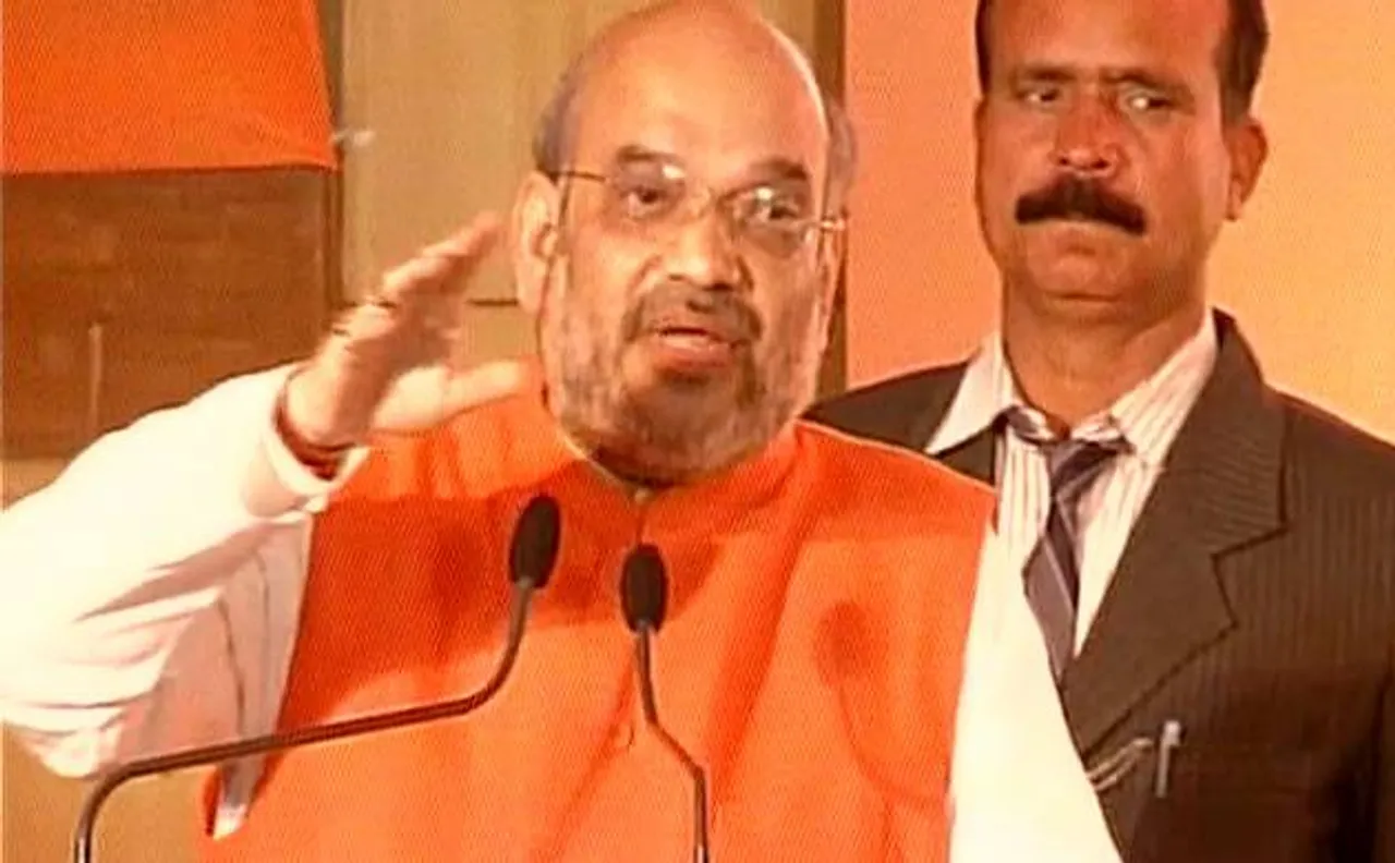 Video | UP polls: Amit Shah releases BJP manifesto says will build Ram temple under constitutional measures