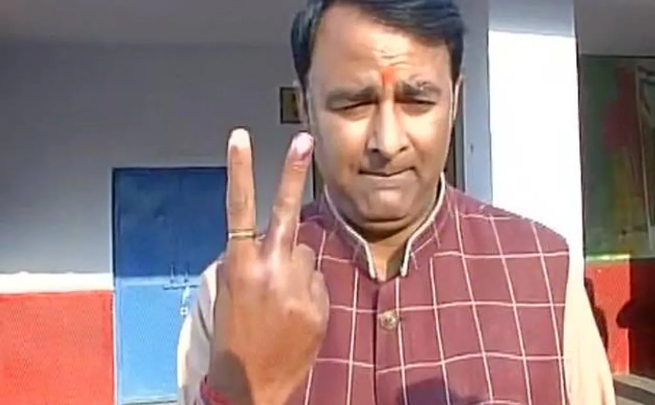 UP Elections 2017 | Meerut: Sangeet Som's brother Gagan Som detained by police for carrying pistol inside poll booth