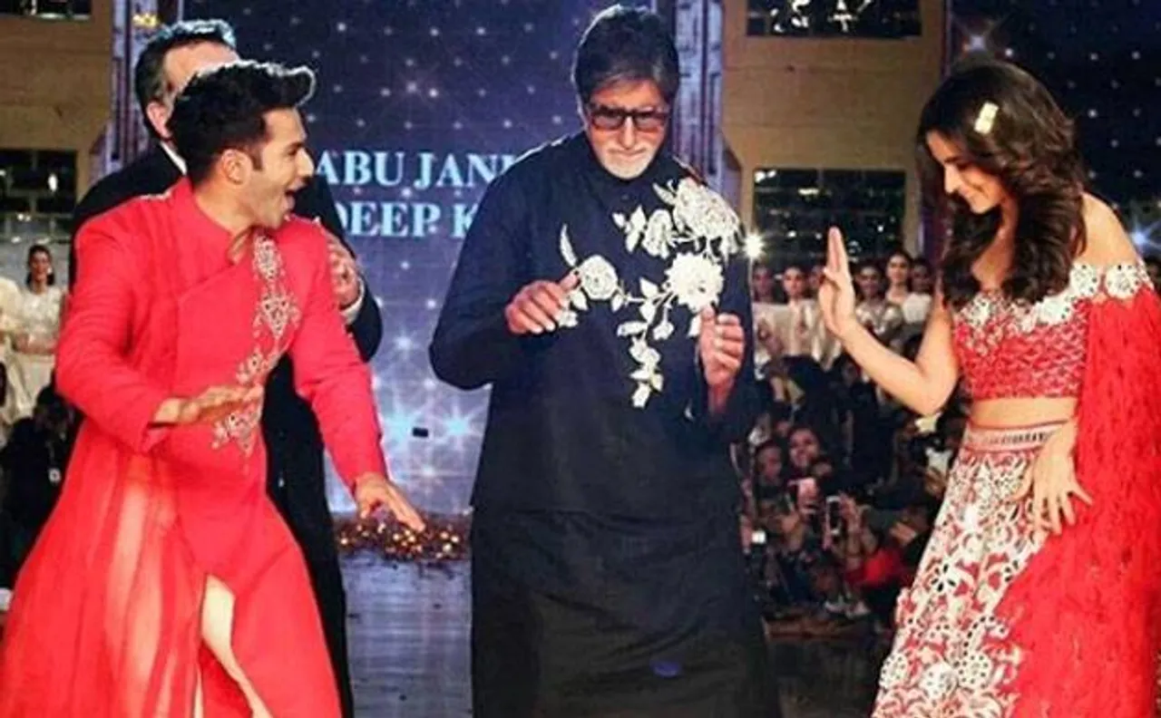 Watch: Amitabh Bachchan grooves with Badri Varun Dhawan and his dulhania Alia Bhatt