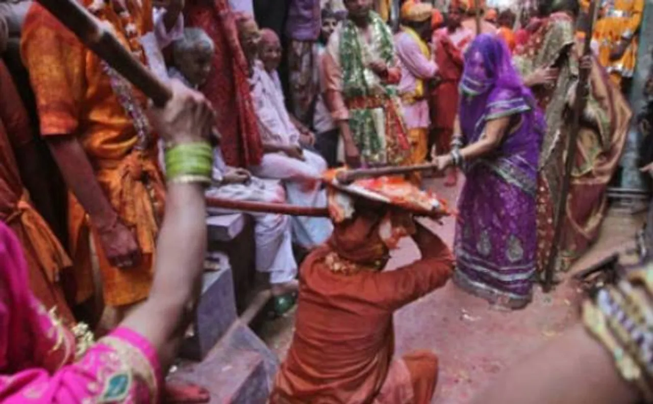 Lathmar Holi celebrations begin in UP's Barsana and Nandgaon, watch video 
