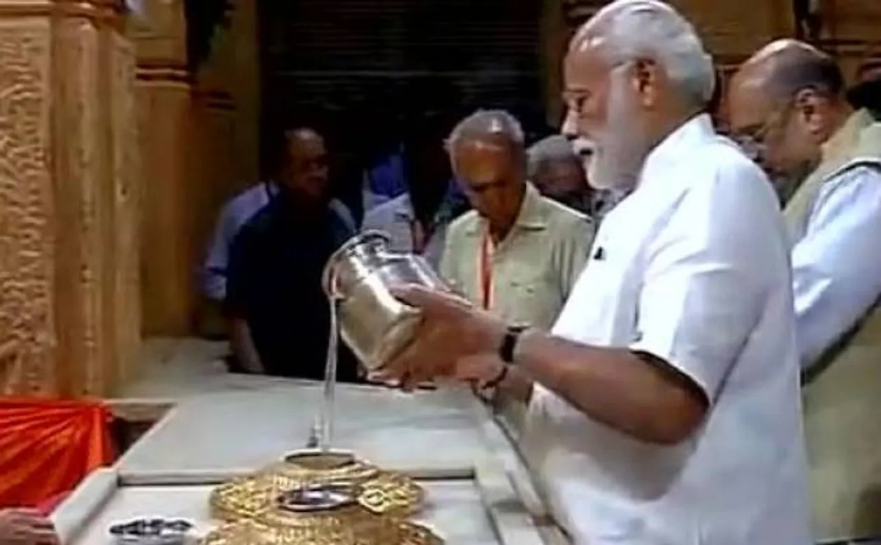 PM Narendra Modi offers prayers at Somnath Temple in Gujarat