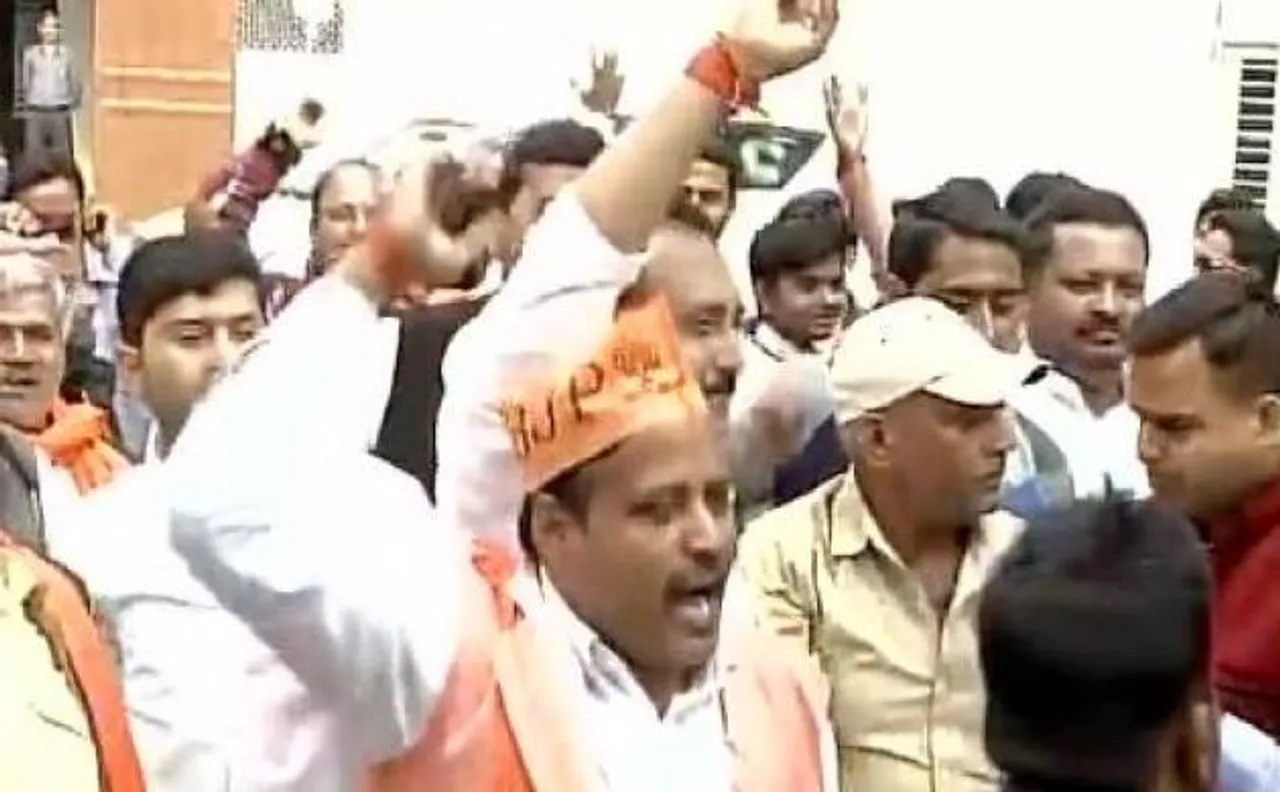 Video | UP election results 2017: BJP workers begin celebrations as trends put party in clear majority