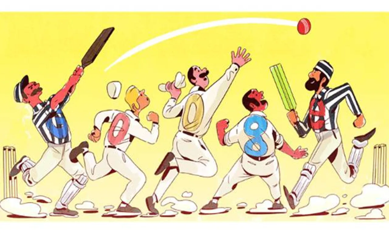 Google doodle celebrates 140 years of Test cricket with playful sketch