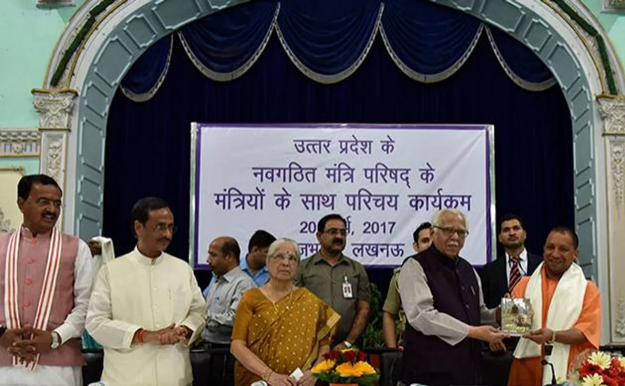 BJP Govt's Day 1: UP CM Yogi Adityanath meets Governor, likely to distribute portfolios soon 