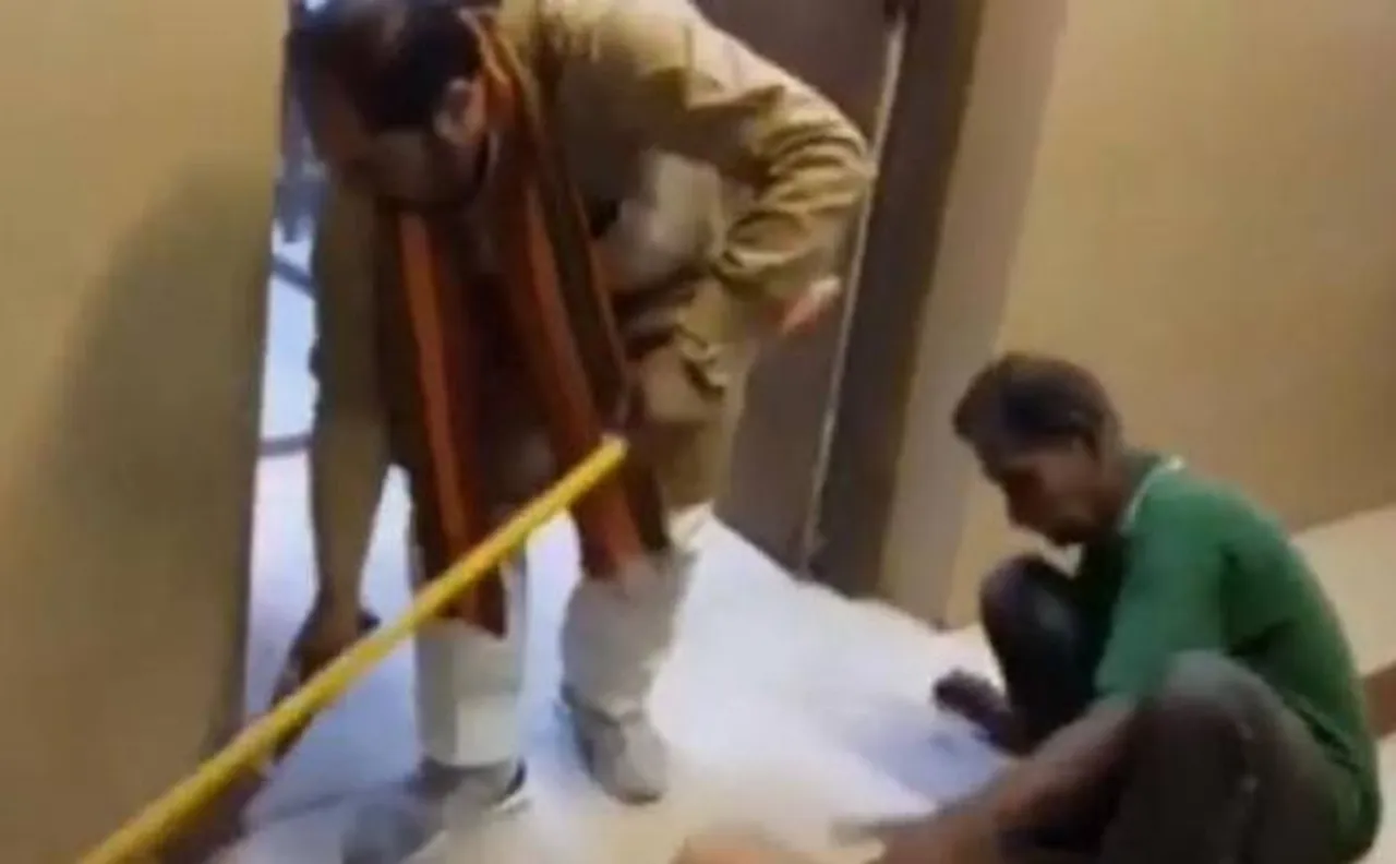 Watch Viral Video | Yogi Adityanath effect: UP minister Upendra Tewari cleans office, corridor with broom