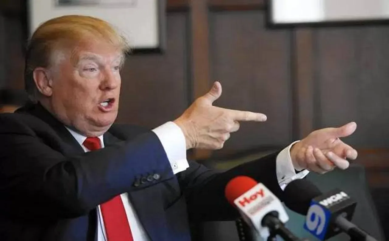 Donald Trump walks out of ceremony without signing executive orders