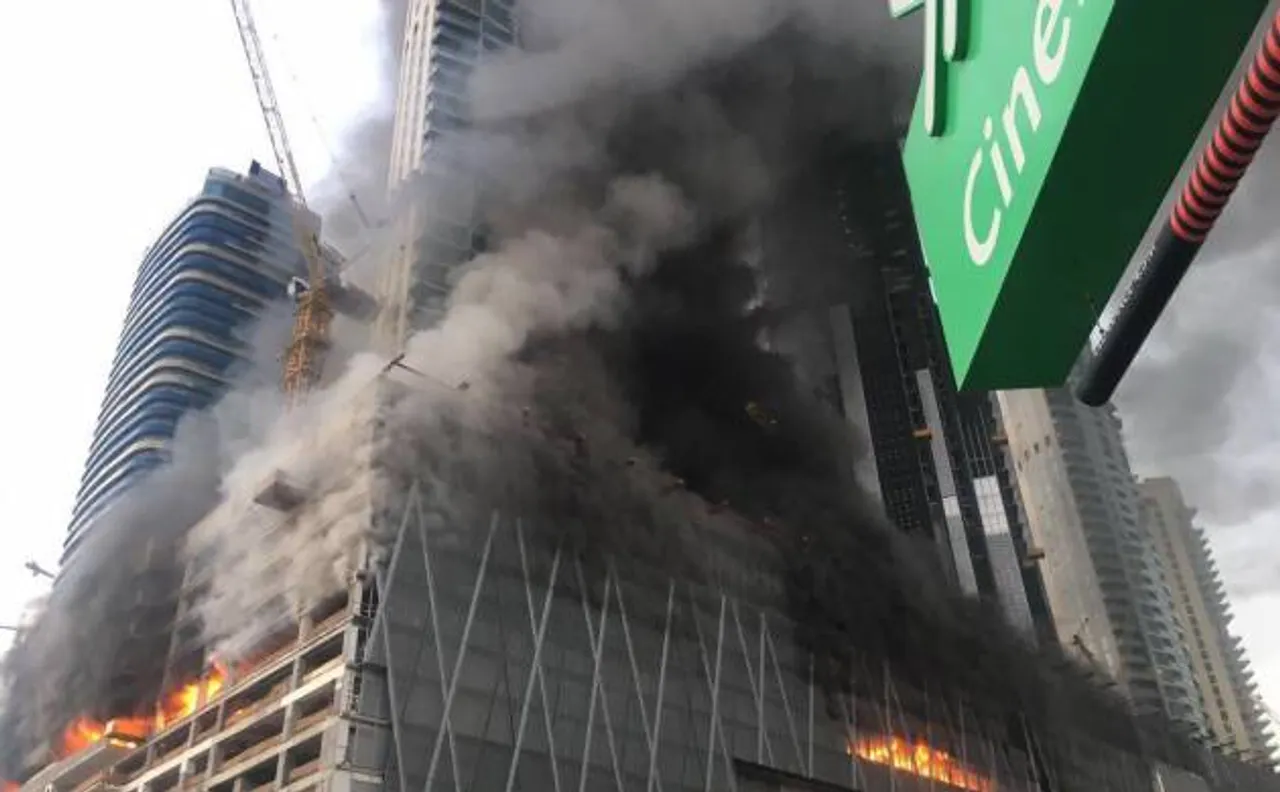 Dubai: Huge fire breaks out at building near Burj Khalifa, no casualties reported 