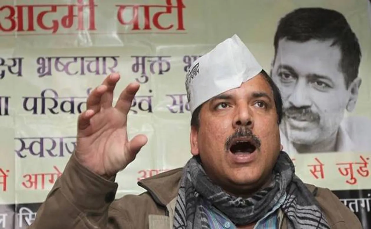 Woman slaps Aam Aadmi Party leader Sanjay Singh, alleges corruption in poll ticket distribution