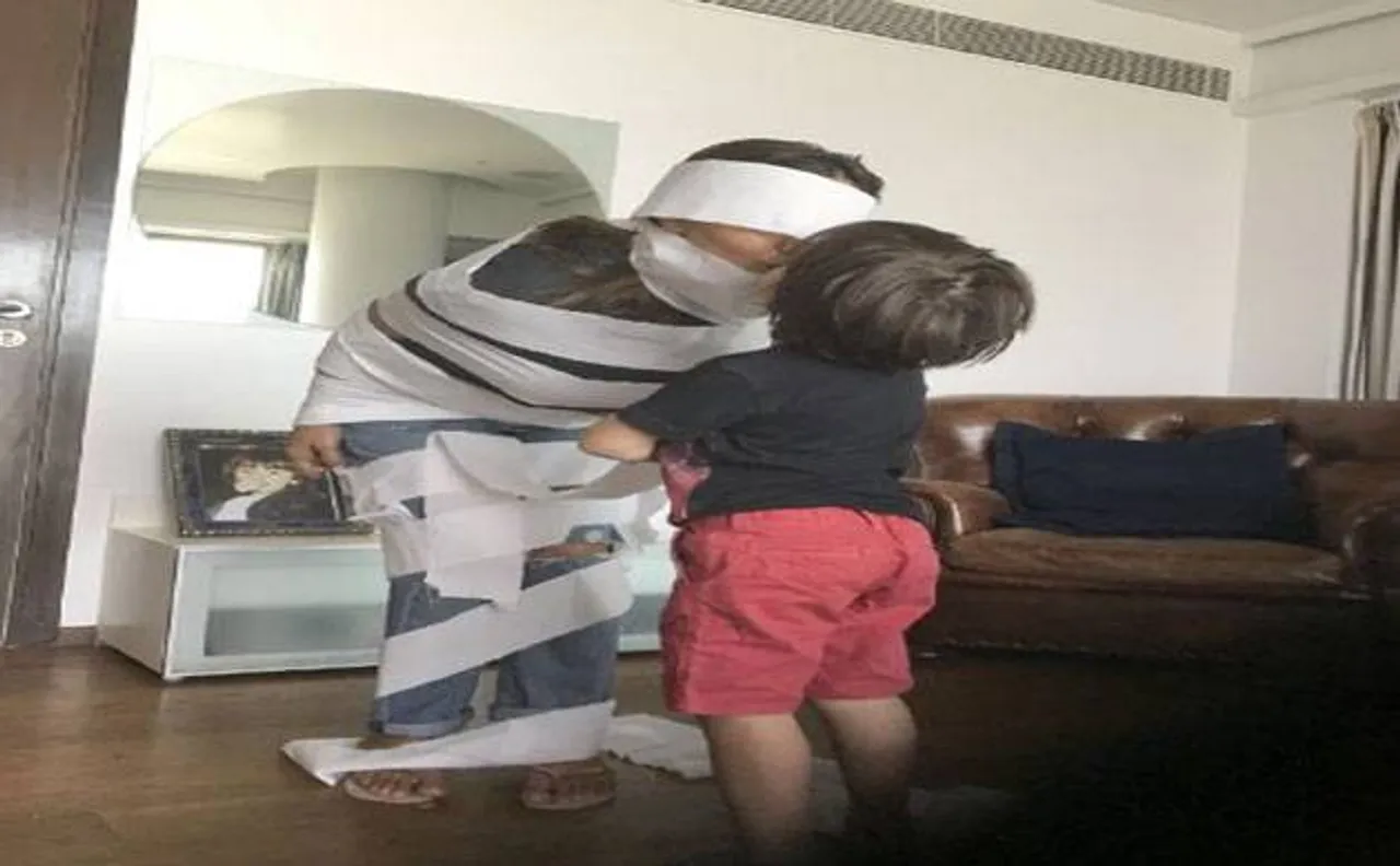 AbRam, Gauri Khan with their own 'The Mummy' moment