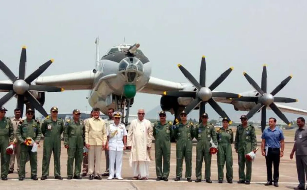 Andhra Pradesh CM receives decommsissioned TU-142M aircraft in Visakhapatnam