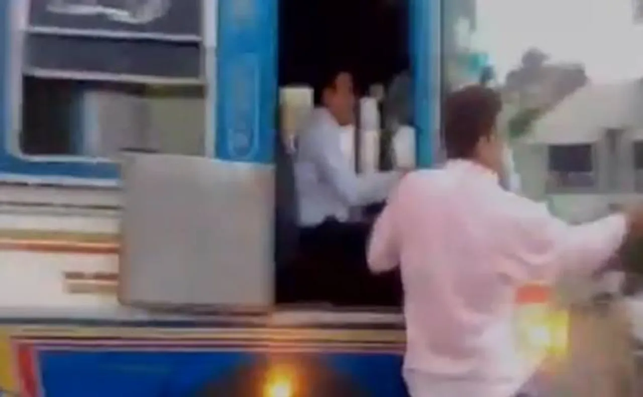 Viral Video: Maharashtra Minister drives massive truck to clear traffic 