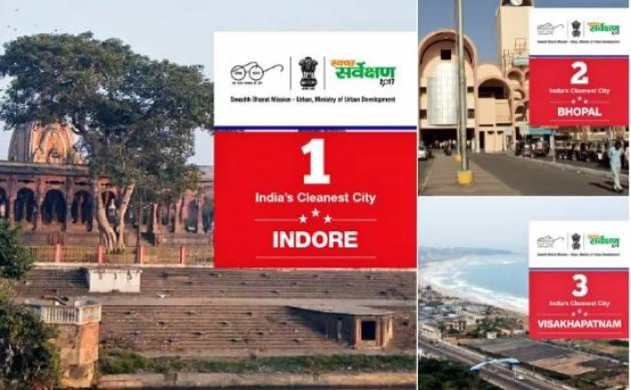 â€˜Swachh Survekshan-2017â€™: Indore, Bhopal India's two top cleanest cities, UP's Gonda dirtiest; Chandigarh cleanest capital 