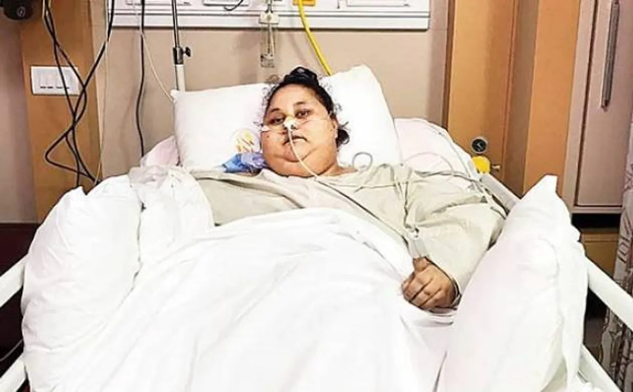 350 kg lighter Eman Ahmed bids adieu to India, to continue treatment in Abu Dhabi 