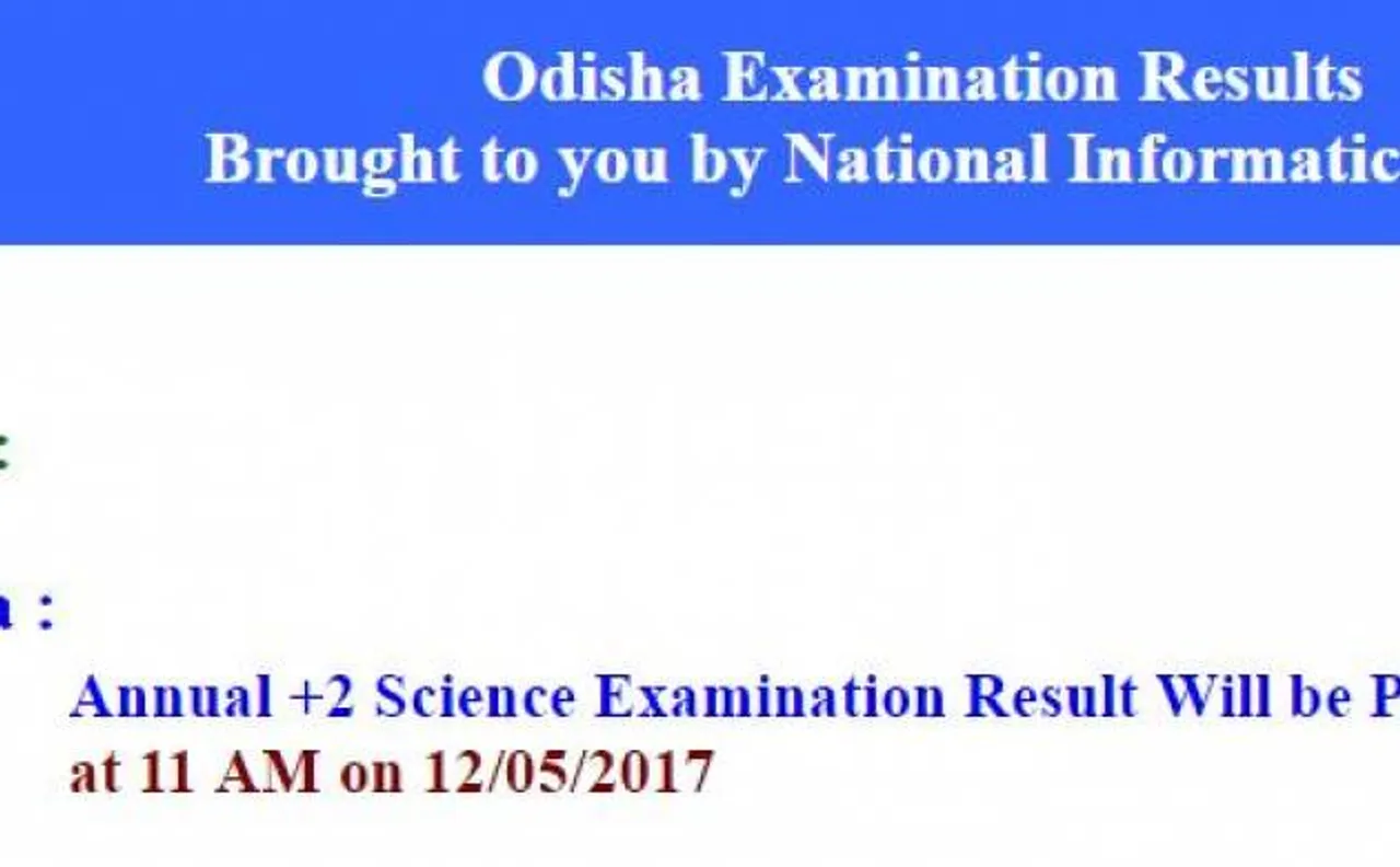 Odhisa CHSE Plus 2 Science Result 2017 announced at chseodisha.nic.in; check here