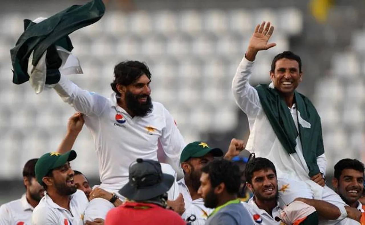 Misbah-ul-Haq and Younis Khan sign off in style as Pakistan script historic Test series win against West Indies