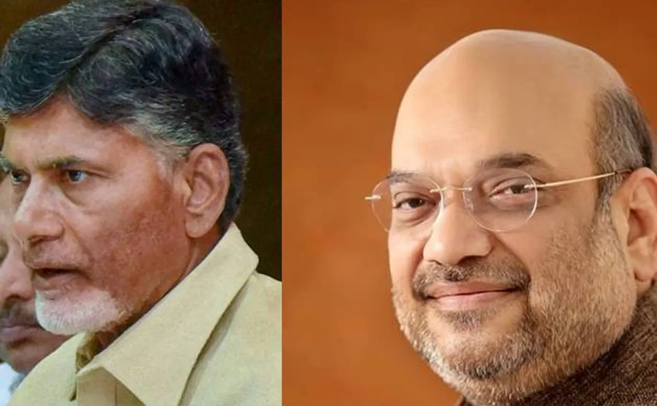 BJP President Amit Shah meets TDP chief N Chandrababu Naidu, discuss upcoming presidential polls