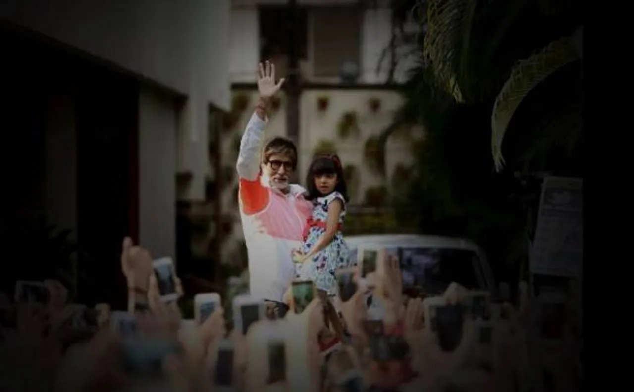 Aaradhya joins Amitabh Bachchan on Sunday Janata Darshan