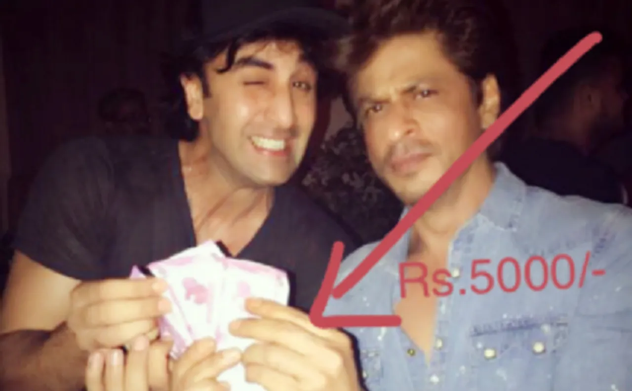 Shah Rukh Khan awards Ranbir Kapoor Rs 5,000 for suggesting 'Jab Harry Met Sejal'