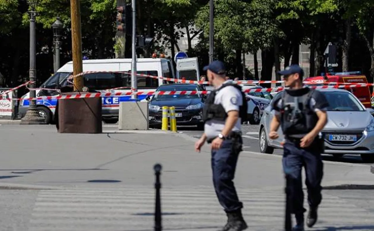 Paris: Car crashes into police van near President Emmanuel Macron's residence, police launch terror investigation