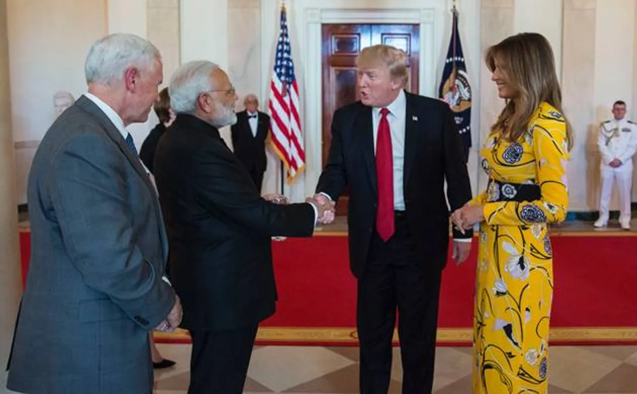 PM Modi gifts Kashmiri shawls, Lincoln stamp to Trumps