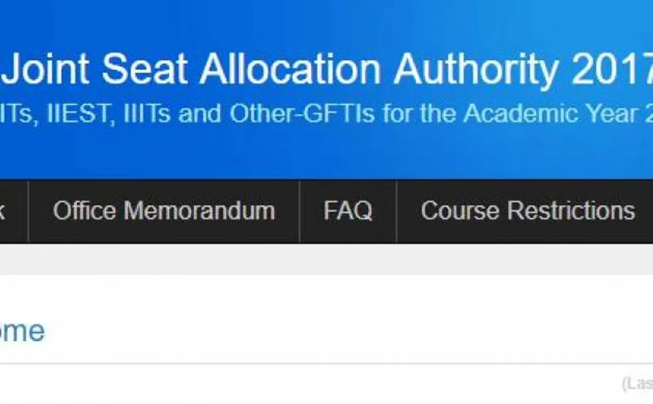 JoSAA Seat Allotment result 2017 released at josaa.nic.in by Joint Seat Allocation Authority; check here